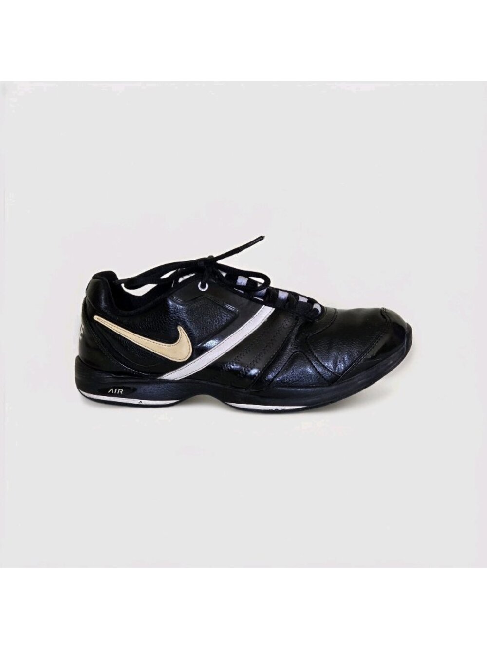 ​Nike Air Swift III Women US 9 Black Gold Cross Training Shoes 431858-004 2010